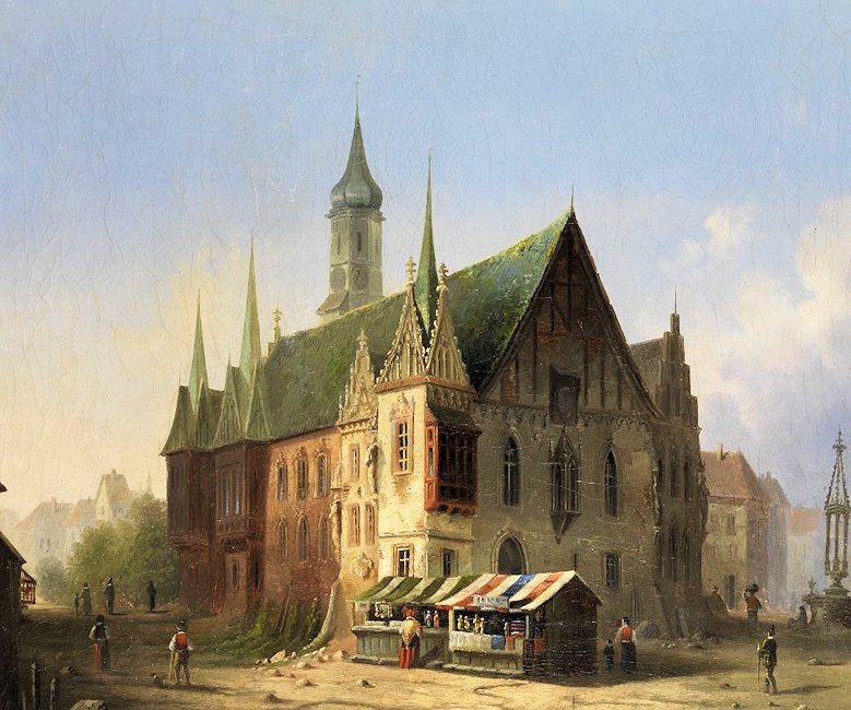 1800年頃の旧市庁舎の絵